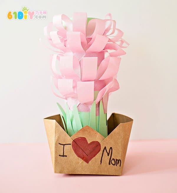 母亲节手工——美丽的风信子花盆