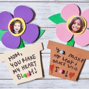 母亲节儿童手工制作照片花朵花盆