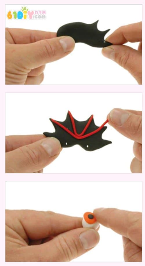 儿童手工制作万圣节蝙蝠装饰项链