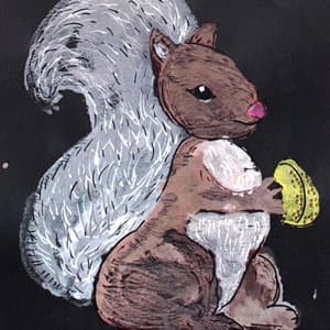 儿童创意绘画——松鼠