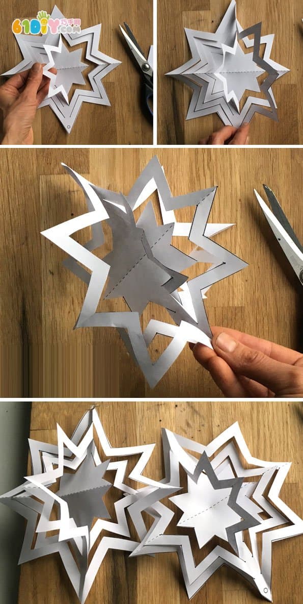 圣诞节纸艺星星挂饰制作方法