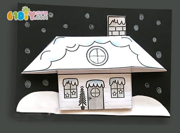 儿童折纸——冬天的雪屋