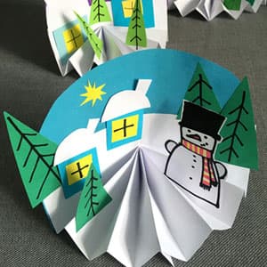 儿童创意制作冬天立体纸艺
