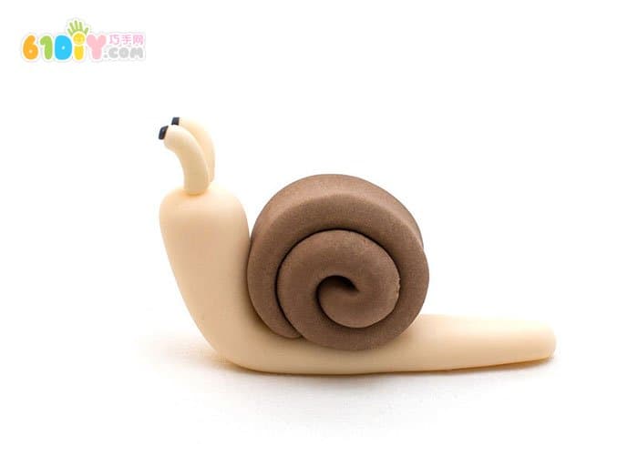 儿童粘土制作 可爱小蜗牛