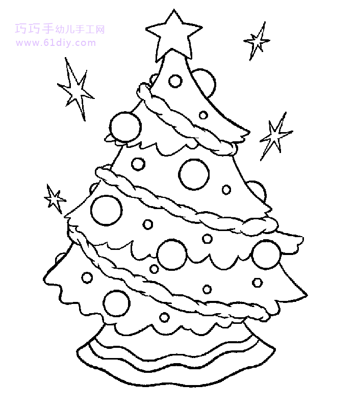 幼儿涂鸦——圣诞树简笔画
