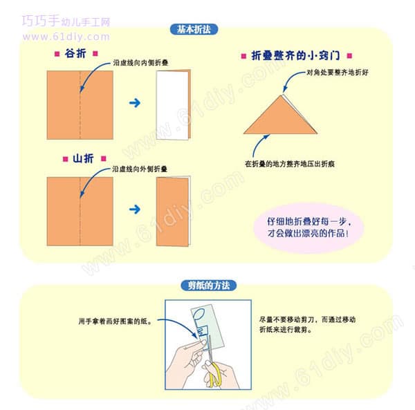 剪纸的基本折法和剪法