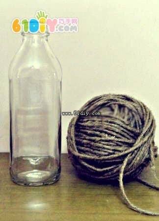 废玻璃瓶制作花瓶