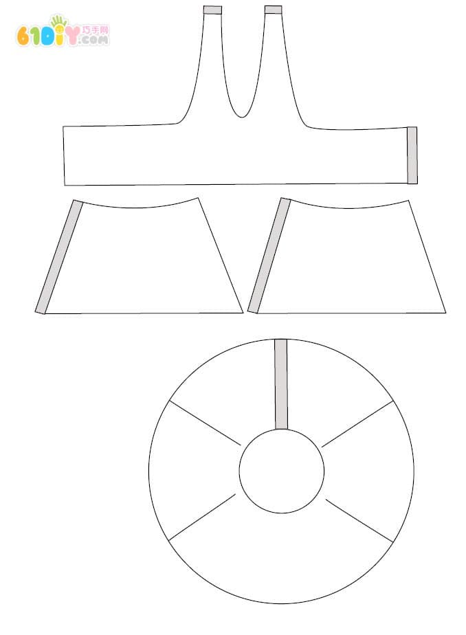 用纸和花叶制作漂亮服装