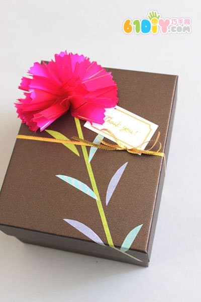 教师节礼物盒制作 美丽的康乃馨盒子