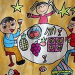 中秋节儿童绘画作品