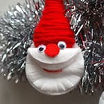 一次性勺子手工 长帽子的圣诞老人
