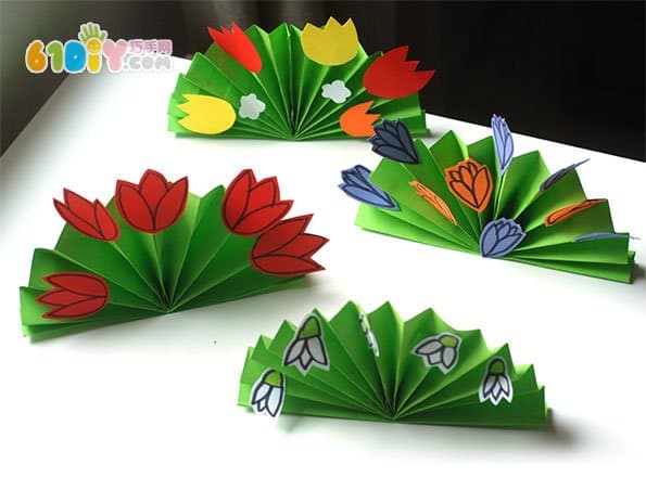 儿童手工制作郁金香花丛